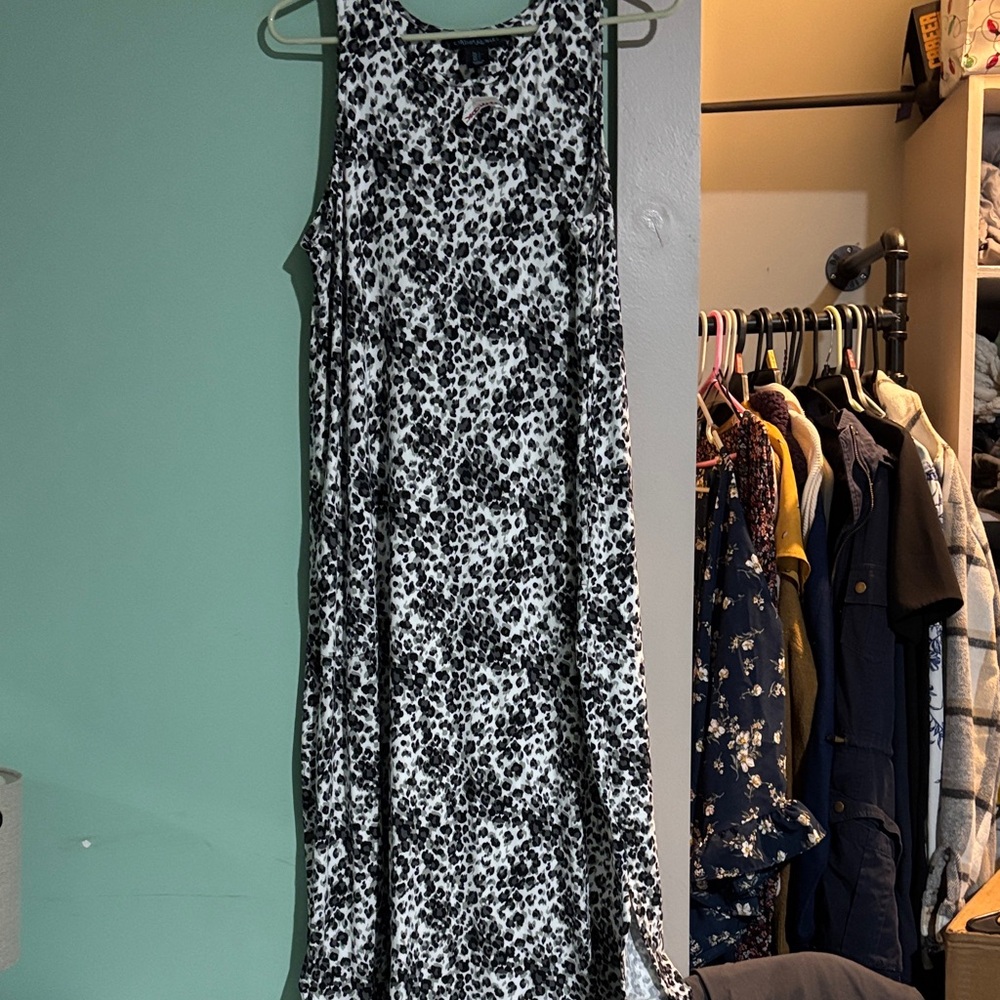 Cynthia Rowley Black and White Leopard Maxi Dress
